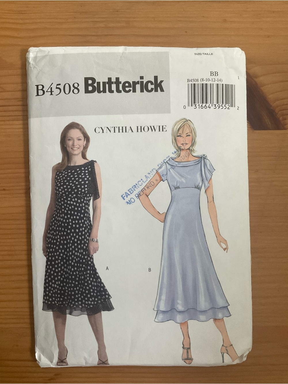 Butterick Butter Light Blue & Black Polka Dot Midi Dress Patterns